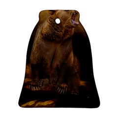 Roaring Grizzly Bear Bell Ornament (two Sides) by gatterwe