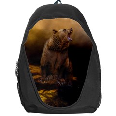 Roaring Grizzly Bear Backpack Bag by gatterwe