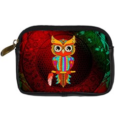 Cute Owl, Mandala Design Digital Camera Cases by FantasyWorld7