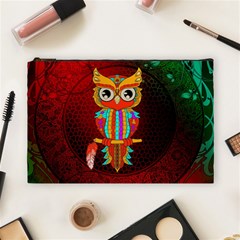 Cute Owl, Mandala Design Cosmetic Bag (large)  by FantasyWorld7