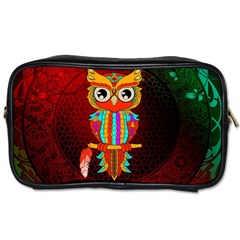 Cute Owl, Mandala Design Toiletries Bags 2-side by FantasyWorld7