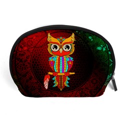 Cute Owl, Mandala Design Accessory Pouches (large)  by FantasyWorld7