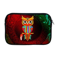 Cute Owl, Mandala Design Apple Macbook Pro 17  Zipper Case by FantasyWorld7