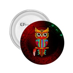 Cute Owl, Mandala Design 2 25  Buttons by FantasyWorld7