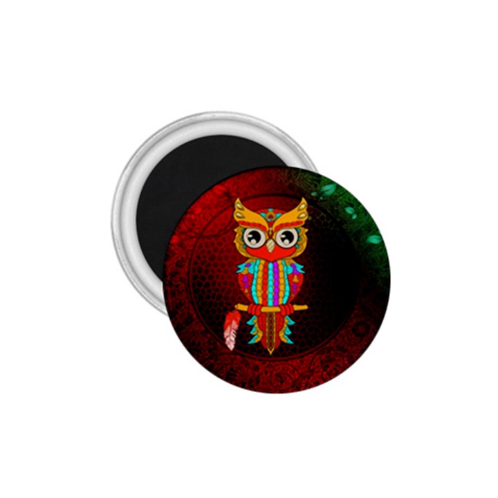 Cute Owl, Mandala Design 1.75  Magnets