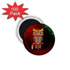 Cute Owl, Mandala Design 1 75  Magnets (100 Pack)  by FantasyWorld7