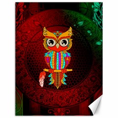 Cute Owl, Mandala Design Canvas 12  X 16   by FantasyWorld7