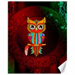 Cute Owl, Mandala Design Canvas 16  X 20   by FantasyWorld7