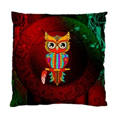 Cute Owl, Mandala Design Standard Cushion Case (two Sides) by FantasyWorld7