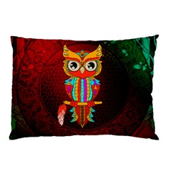 Cute Owl, Mandala Design Pillow Case by FantasyWorld7