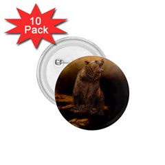 Roaring Grizzly Bear 1 75  Buttons (10 Pack) by gatterwe