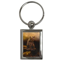 Roaring Grizzly Bear Key Chains (rectangle) 