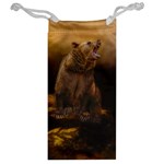 Roaring Grizzly Bear Jewelry Bag Back