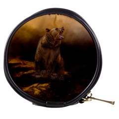 Roaring Grizzly Bear Mini Makeup Bags by gatterwe