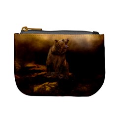 Roaring Grizzly Bear Mini Coin Purses by gatterwe