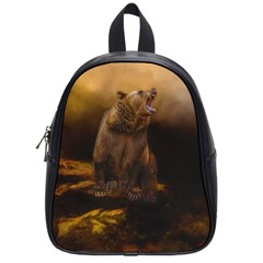 Roaring Grizzly Bear School Bag (small) by gatterwe