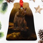 Roaring Grizzly Bear Bell Ornament (Two Sides) Front