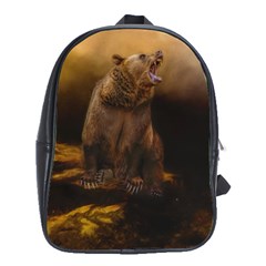 Roaring Grizzly Bear School Bag (xl) by gatterwe