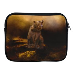 Roaring Grizzly Bear Apple Ipad 2/3/4 Zipper Cases by gatterwe