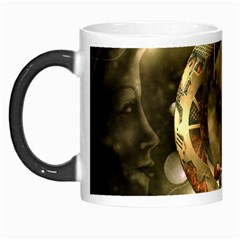 Steampunk Lady  In The Night With Moons Morph Mugs by FantasyWorld7