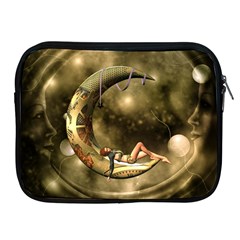 Steampunk Lady  In The Night With Moons Apple Ipad 2/3/4 Zipper Cases by FantasyWorld7