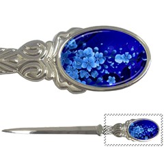 Floral Design, Cherry Blossom Blue Colors Letter Openers by FantasyWorld7