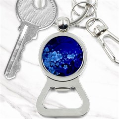 Floral Design, Cherry Blossom Blue Colors Bottle Opener Key Chains by FantasyWorld7