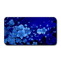 Floral Design, Cherry Blossom Blue Colors Medium Bar Mats by FantasyWorld7