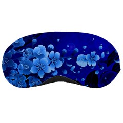 Floral Design, Cherry Blossom Blue Colors Sleeping Masks by FantasyWorld7