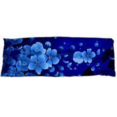 Floral Design, Cherry Blossom Blue Colors Body Pillow Case Dakimakura (two Sides) by FantasyWorld7