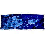 Floral Design, Cherry Blossom Blue Colors Body Pillow Case Dakimakura (Two Sides) Front