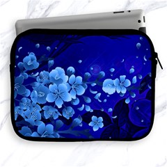 Floral Design, Cherry Blossom Blue Colors Apple Ipad 2/3/4 Zipper Cases by FantasyWorld7