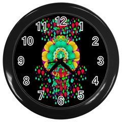 Rain Meets Sun In Soul And Mind Wall Clocks (black) by pepitasart