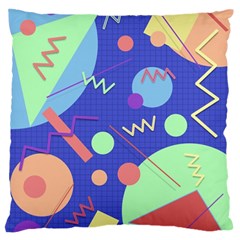 Memphis #42 Large Flano Cushion Case (two Sides) by RockettGraphics