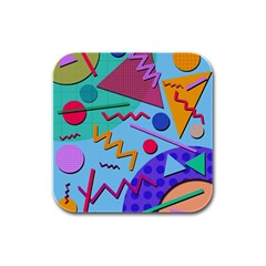 Memphis #10 Rubber Square Coaster (4 Pack)  by RockettGraphics