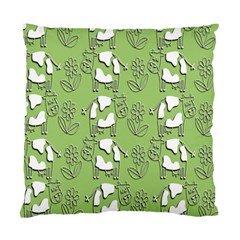 Cow Flower Pattern Wallpaper Standard Cushion Case (two Sides) by Nexatart