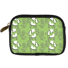 Cow Flower Pattern Wallpaper Digital Camera Cases by Nexatart