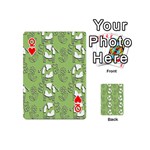 Cow Flower Pattern Wallpaper Playing Cards 54 (Mini)  Front - HeartQ