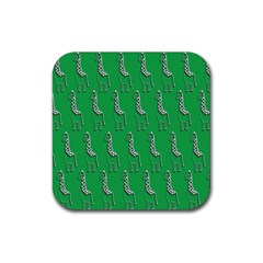 Giraffe Pattern Wallpaper Vector Rubber Coaster (square)  by Nexatart