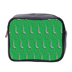 Giraffe Pattern Wallpaper Vector Mini Toiletries Bag 2-side by Nexatart