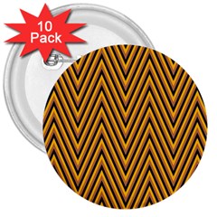 Chevron Brown Retro Vintage 3  Buttons (10 Pack)  by Nexatart