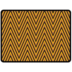 Chevron Brown Retro Vintage Fleece Blanket (large)  by Nexatart