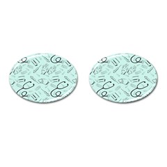 Pattern Medicine Seamless Medical Cufflinks (oval) by Nexatart