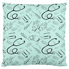 Pattern Medicine Seamless Medical Large Cushion Case (one Side) by Nexatart