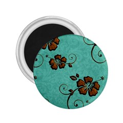 Chocolate Background Floral Pattern 2 25  Magnets by Nexatart