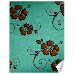 Chocolate Background Floral Pattern Canvas 12  X 16   by Nexatart