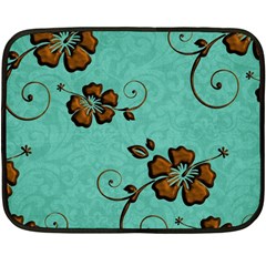 Chocolate Background Floral Pattern Double Sided Fleece Blanket (mini)  by Nexatart