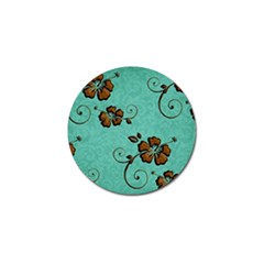 Chocolate Background Floral Pattern Golf Ball Marker by Nexatart