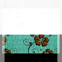 Chocolate Background Floral Pattern Rectangular Jigsaw Puzzl by Nexatart