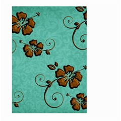 Chocolate Background Floral Pattern Large Garden Flag (two Sides) by Nexatart